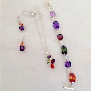 3 pc Natural gemstone jewelry set